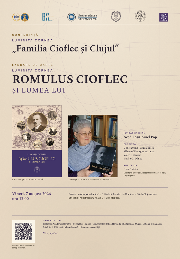 Conferința „Famila Cioflec și Clujul” susținută de istoricul Luminița Cornea